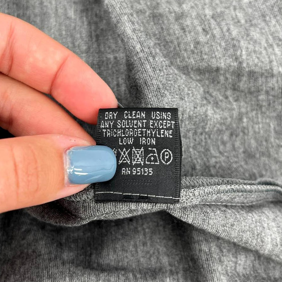 Lafayette 148 Gray Ruffle Front Stretchy Sheath Dress Size 14 EUC - Picture 6 of 6